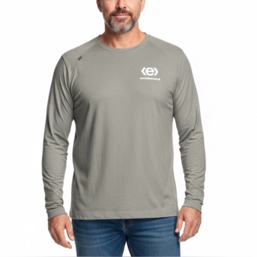 Rhône‎ Reign Long Sleeve Gray Excel Baseball Performance Shirt XXL